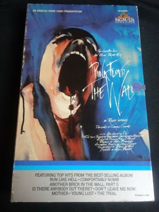 Pink Floyd - The Wall 1983 Mgm Big Box Rare Vhs Early 80s Release.