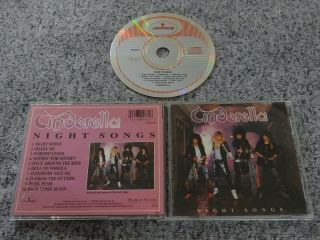 Cinderella Night Songs (rare Oop Cd,  1986) Mercury 830 076 - 2 M - 1 Hair/glam Rock