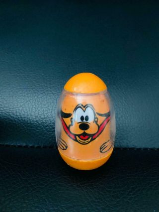 Vintage Walt Disney Productions Mickey Mouse Club Pluto Weeble Wobblers Rare