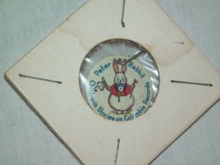 Rare Vintage Columbia Peter Rabbit Phonograph Gramophone 78 Rpm Pin Toy Charm