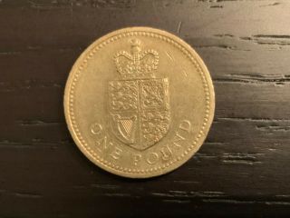 Very Rare 1998 British Pound England Crown Over Royal Coat Arms United Kingdom
