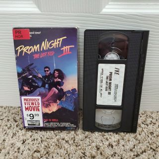 Rare Vintage 1990 Prom Night Iii 3 The Last Kiss Vhs Video Horror Mary Lou