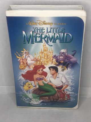 The Little Mermaid Vhs Disney Black Diamond Banned Cover Art Rare Penis A3