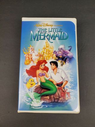 The Little Mermaid Vhs Disney Black Diamond Banned Cover Art Classics Rare Ex,