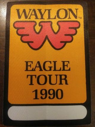 Waylon Jennings 1990 Eagle Tour Backstage Pass Concert Vintage Vip Rare