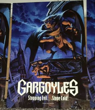 Vintage 90s Gargoyles 6.  5 " X 10 " Glossy Art Print Goliath (demona) Rare