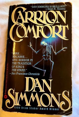 Carrion Comfort By Dan Simmons 1990 Paperback Book Great Horror Book Oop Rare