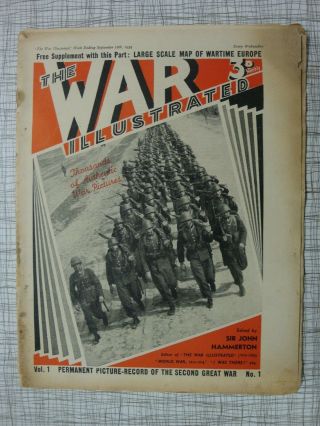 The War Illustrated 1 (rare With Map,  Danzig,  Warsaw,  Poland,  Royal Navy,  Raf)
