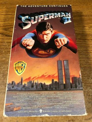 Superman Ii 2 Vhs Vcr Video Tape Movie Christopher Reeves Rare