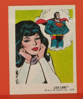 1978 Lois Lane 4 Dc Hero Stickers Food Issue No Logo Very Rare