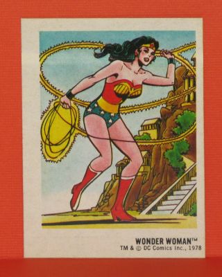 1978 Wonder Woman 11 Dc Hero Stickers Food Issue No Logo Very Rare