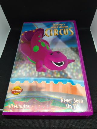 Barney - Singing Circus (vhs,  2000) Clamshell Purple Rare Htf Never Seen