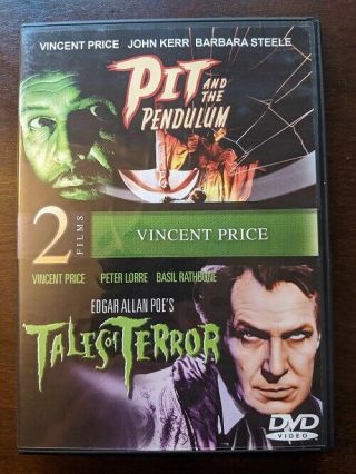 Pit And The Pendulum / Tales Of Terror Double Feature Dvd Rare Vincent Price Oop