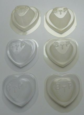 Set Of 6 Ty Beanie Baby Heart Shaped Seats For Cases - Rare Please Read