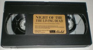 Night of the Living Dead (VHS Tape) Clamshell Rare Cover Gold Label Romero 2