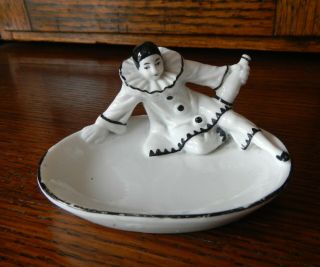 Rare Htf Vintage Pierrot Sigma Taste Setter Mime Clown Trinket Dish Art Germany