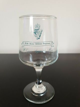 Rare Vintage Udr Ulster Defence Regiment Wine Glass British Army
