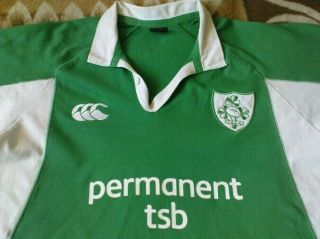RARE RUGBY SHIRT - IRELAND HOME 2005 - 2006 SIZE L 2