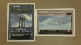 Star Wars Ccg Esb 2 Player Intro Imperial Walker Hoth: Mountains,  More 4 Cards