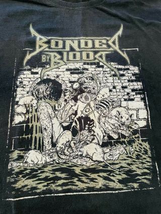 Bonded By Blood Black Vintage Concert Band Tour T Shirt Rare Unisex Tee