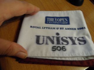 The Open Championship Royal Lytham St.  Annes 2001 Unisys Golf Armband,  Rare.