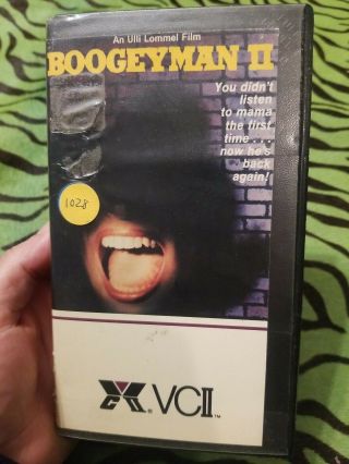 Boogeyman 2 Ii Rare Horror Vhs Vintage Cult Slasher Gore Plays Great