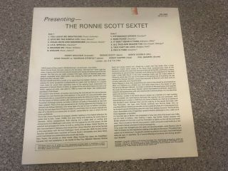 Presenting The Ronnie Scott Sextet Stunning Rare Fontana UK LP 3