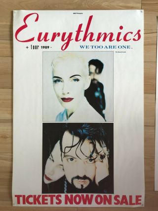 Eurythmics Rare Poster World Revival Tour Concert We Too Are One Annie Lennox