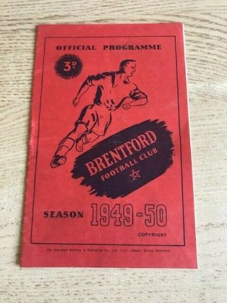 Brentford V West Ham Rare Football Programme 1949