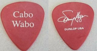 Rare " Cabo Wabo " Sammy Hagar Signature Red Guitar Pick
