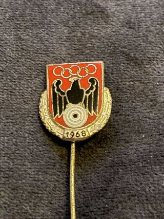 Extremely Rare Mexico 1968 Olympics Pin Badge Germany Noc National Committee