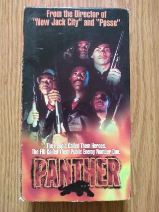 Panther (1995) Vhs - Mario Van Peebles - Rare Oop Cult - Black Panther Polygram