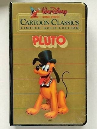 Pluto Disney Cartoon Classics Limited Gold Edition Vhs Rare Used/like