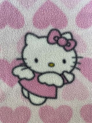 Hello Kitty Angel Pink Heart Blanket 54x48 Rare Wings Comforter