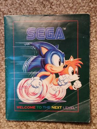 Sega Genesis Promo Poster Sega Cd Game Gear Sonic Jurassic Park Folds Rare