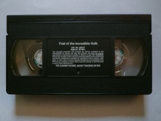 The Trial of The Incredible Hulk VHS 1992 Starmaker Television Movie RARE 3