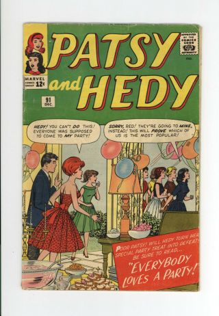 Patsy And Hedy 91 - Marvel - 1963 - Very Rare: Only 1 On Cgc Census