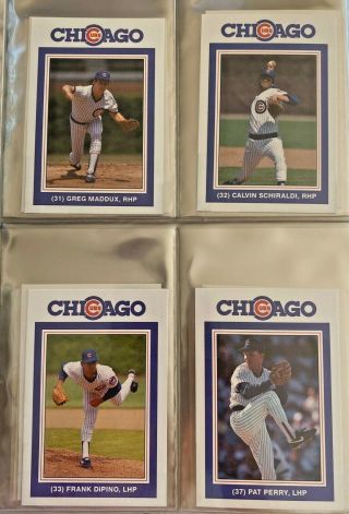 1980’s Vintage Rare Chicago Cubs Cards In Binder