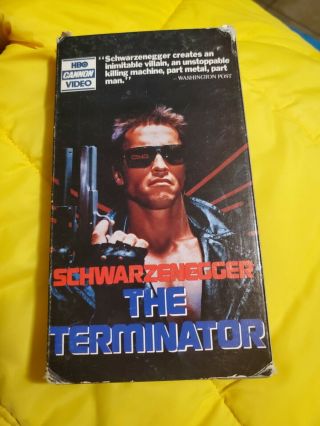 The Terminator Arnold Schwarzenegger (vhs,  1989 Hbo Cannon Video 2535) Rare Htf