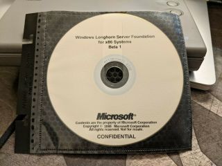 Extremely Rare: Windows Codename Longhorn Server Foundation X86 Beta 1 Disc