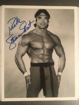 Vintage Wrestling Autographed Promo Of Ricky Steamboat Rare Signed Photo