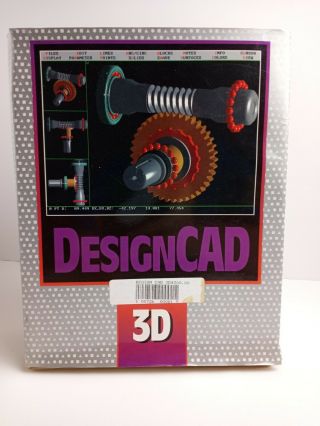 Vintage Ms - Dos Floppy Disc Designcad 3d 1991 Software Ibm Pc Rare