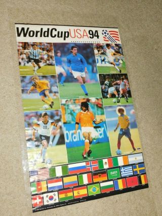 Vintage Rare 1994 World Cup Soccer Usa Poster Starline