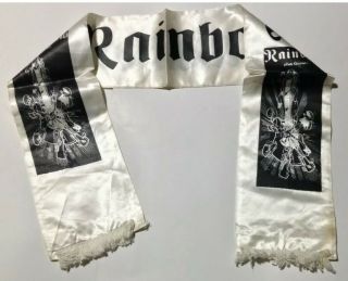 Rainbow Rare 1983 Vintage Concert Scarf 80’s Dio Hawkwind Motorhead Judas Priest