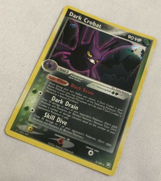 Ex Team Rocket Returns Holo Dark Crobat 3/109 Mp Holo Rare Pokemon Card Tcg Foil