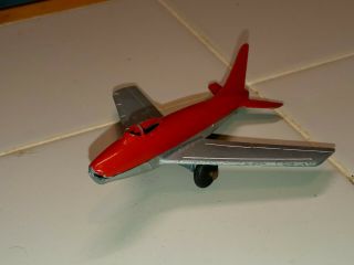 Rare Vintage Red 1950 ' s Tootsietoy F - 86 Sabre Jet Plane 2