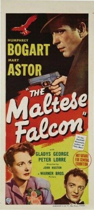 The Maltese Falcon Movie Poster Humphrey Bogart Rare 5