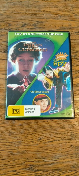 The Indian In The Cupboard / Harriet The Spy - Dvd - Region 4 - Rare