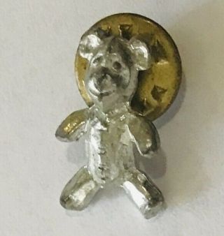 Teddy Bear Silver Style Tiny Brooch Novelty Pin Badge Rare Vintage (j10)