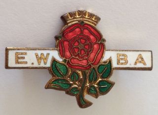 England Womens Bowling Association Club Badge Pin Rare Red Rose Vintage (m17)